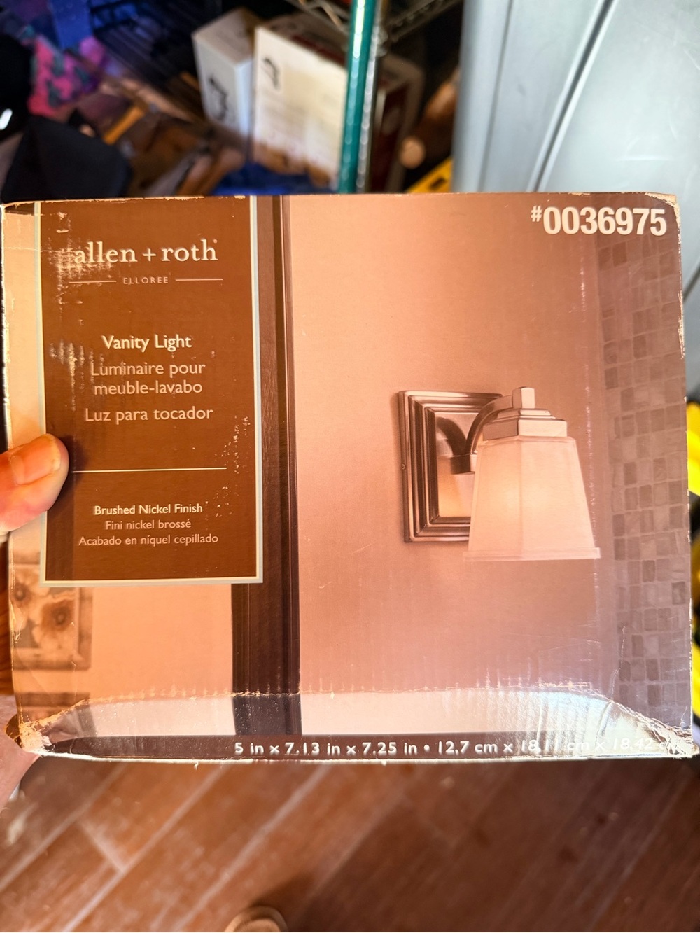 NEW "allen + roth" Brushed Nickel Vanity Wall Light - Single Sconce NEW